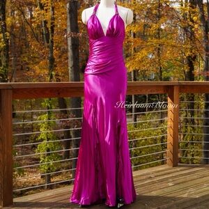 Vintage Silk Pink Formal Prom Dress